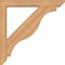Ekena Millwork Funston Slat Smooth Bracket w/ Offset Brace, Western Red Cedar, 5 1/2"W x 36"D x 36"H BKT0604X36X36FST06SWR - alternate 2
